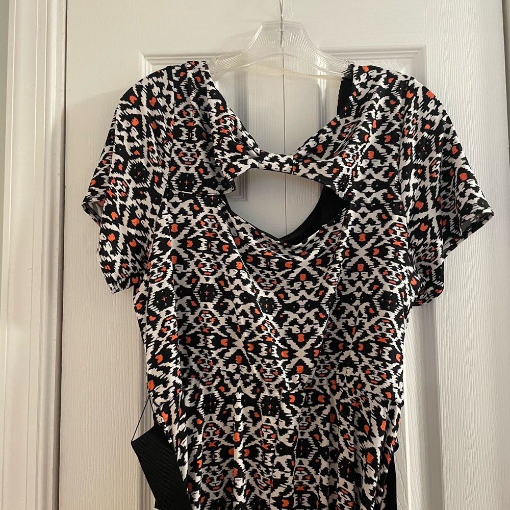 Belted A-line dress